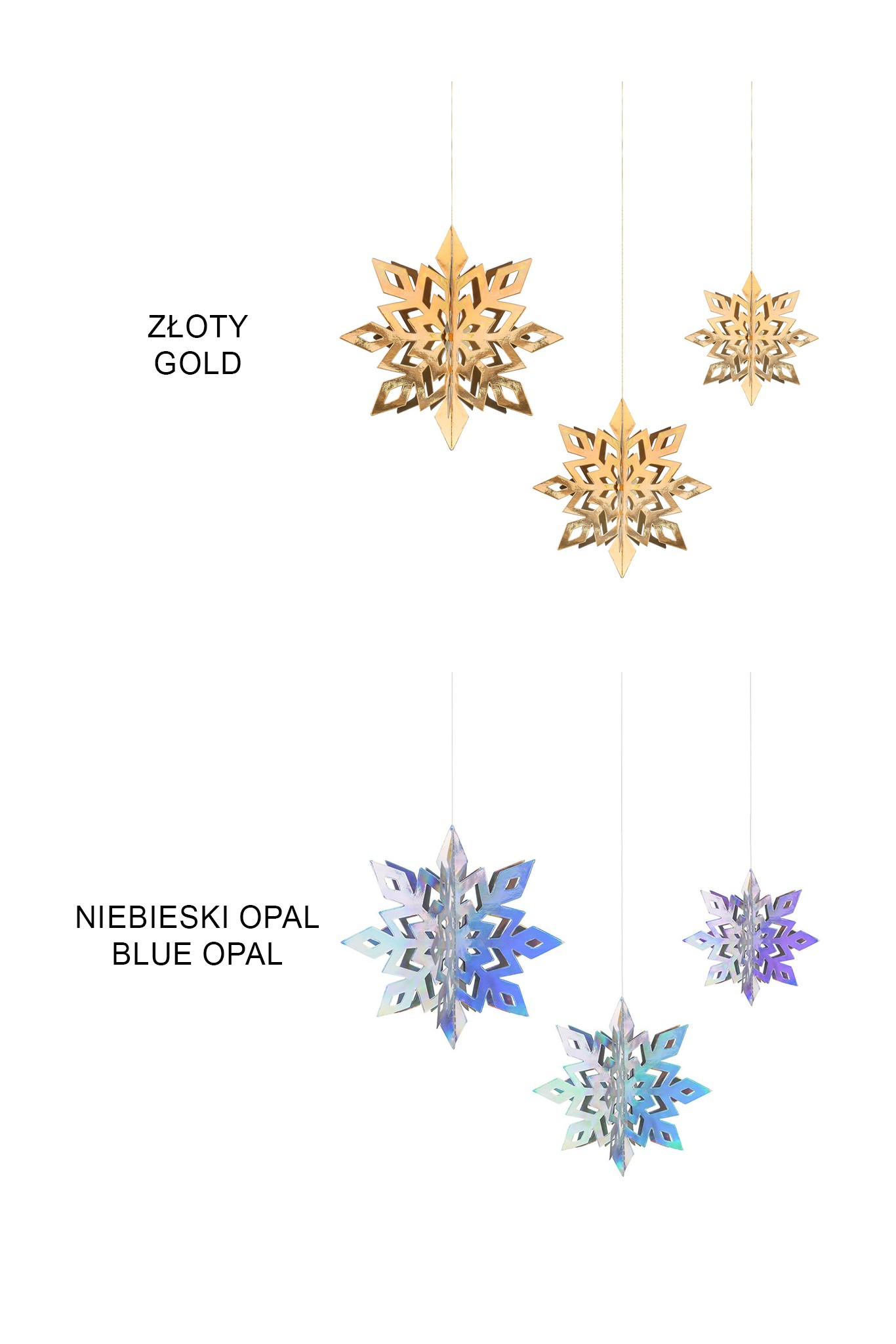 Schneeflocken-Hängedekorationen