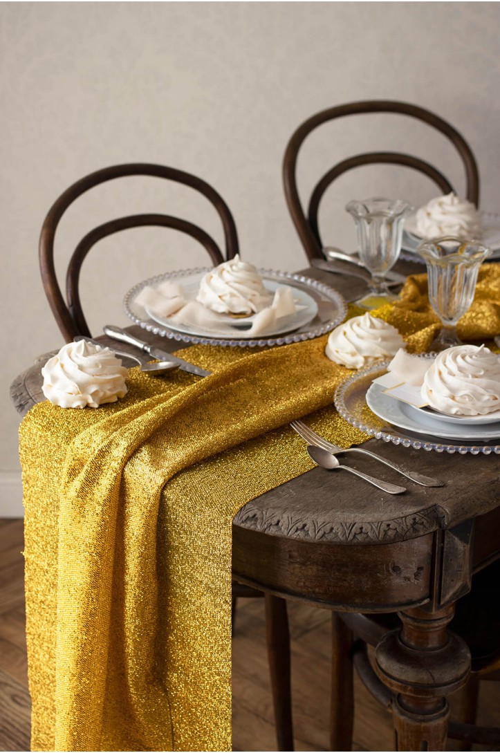 Metalized table runner 0,36 x 3 m