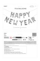 Metallisierter Folienballon Happy New Year