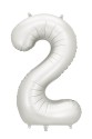 Satin foil number balloon Silver