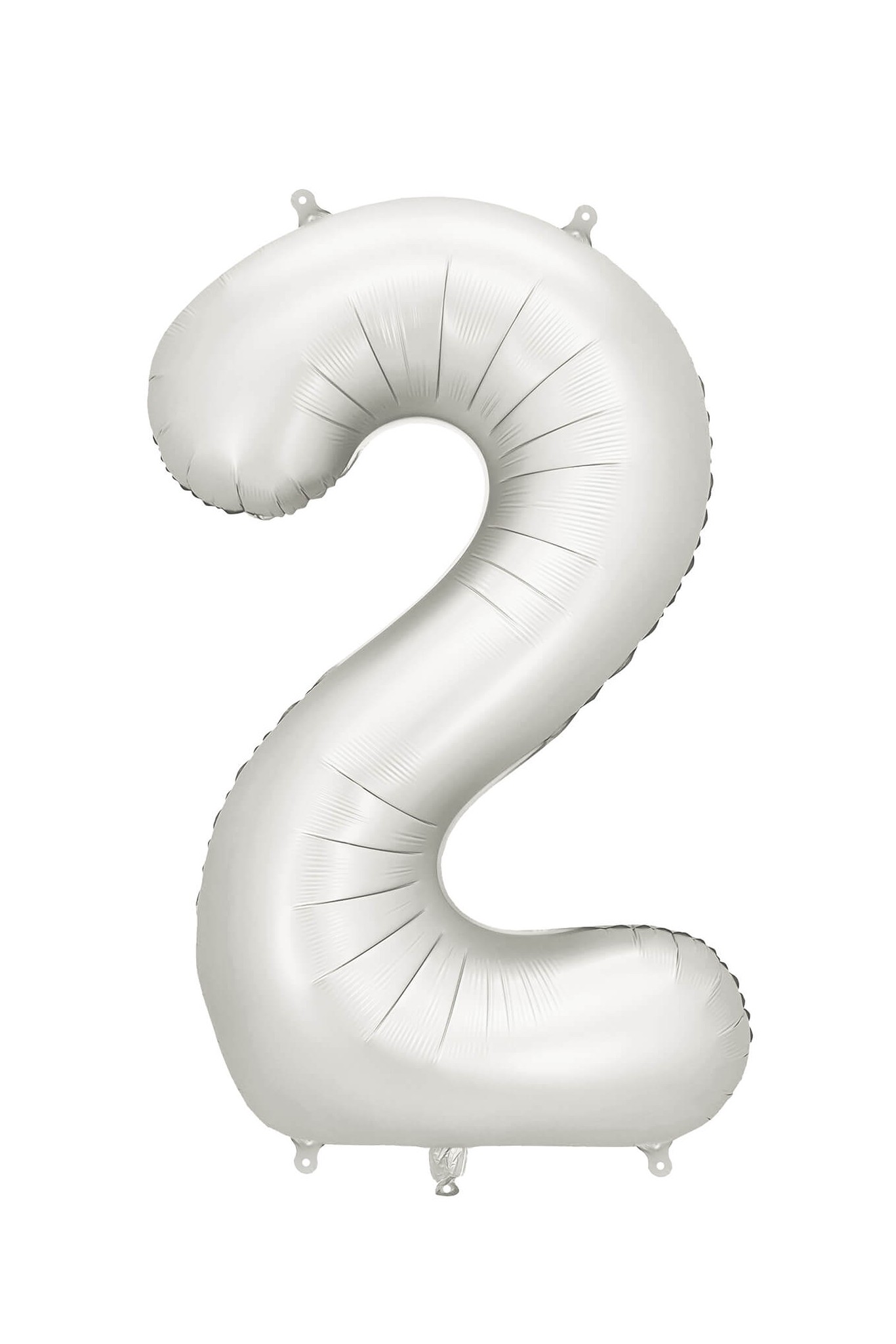 Satin foil number balloon Silver