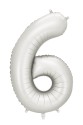 Satin foil number balloon Silver
