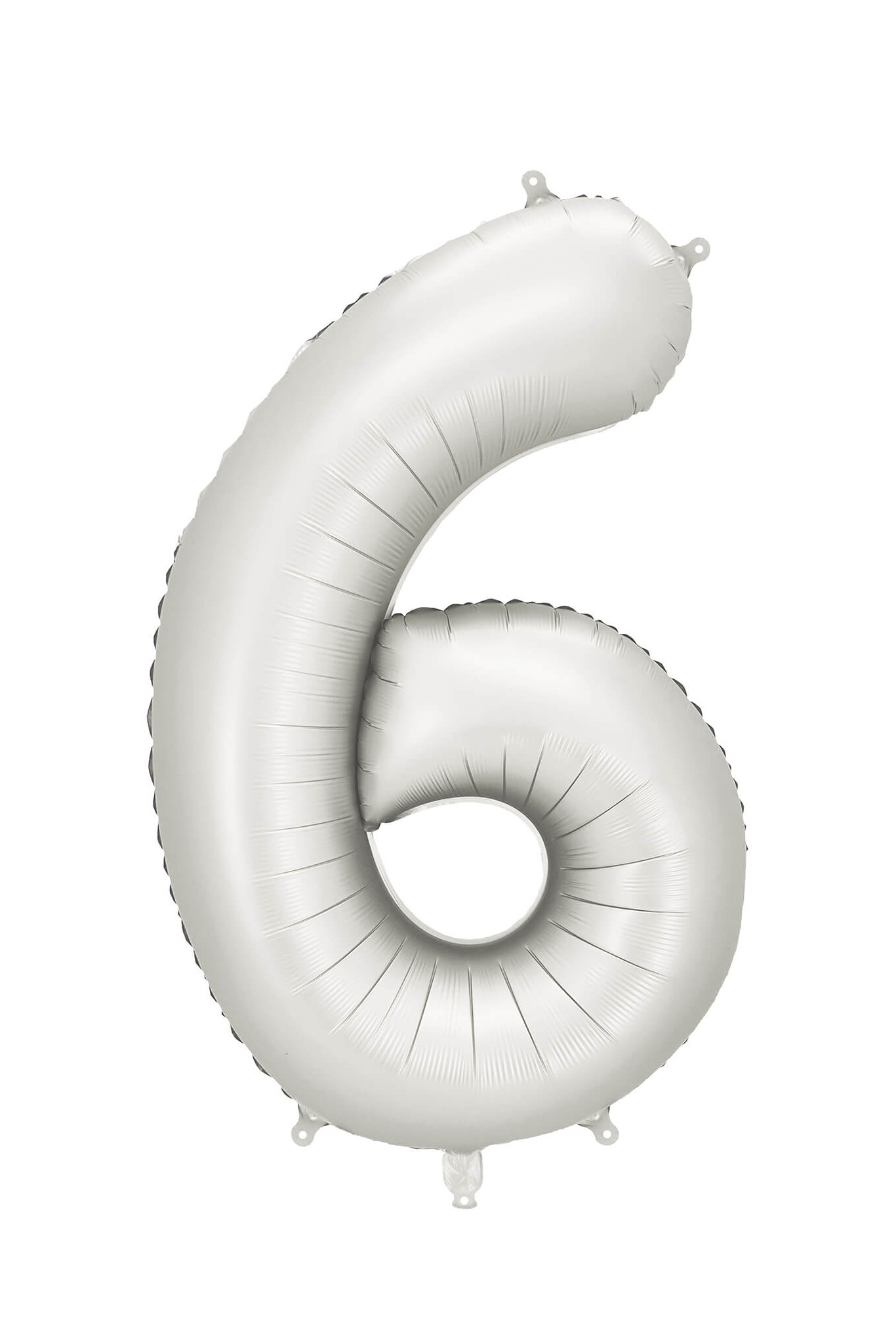 Satin foil number balloon Silver