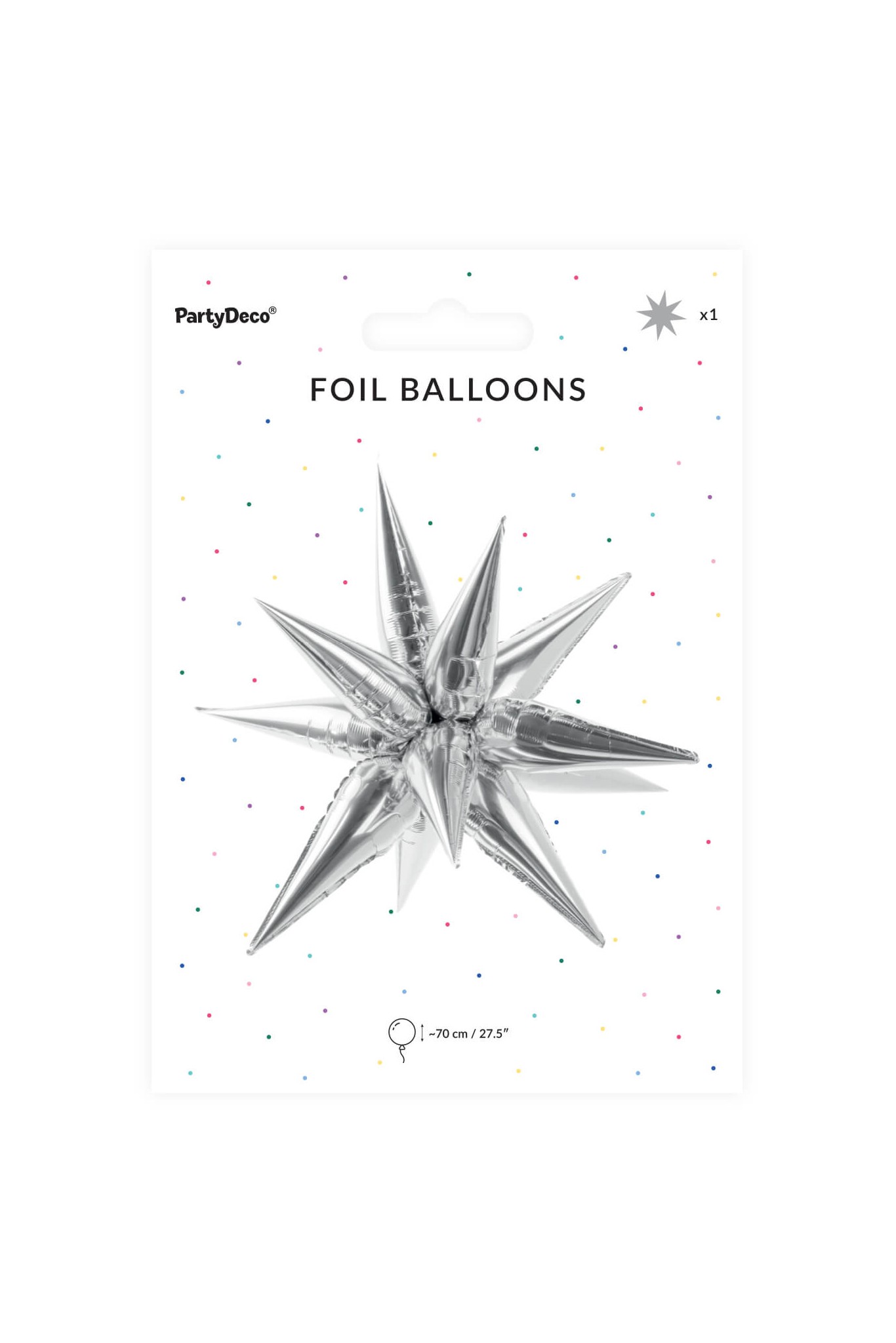 Star foil balloon 3D 70 cm