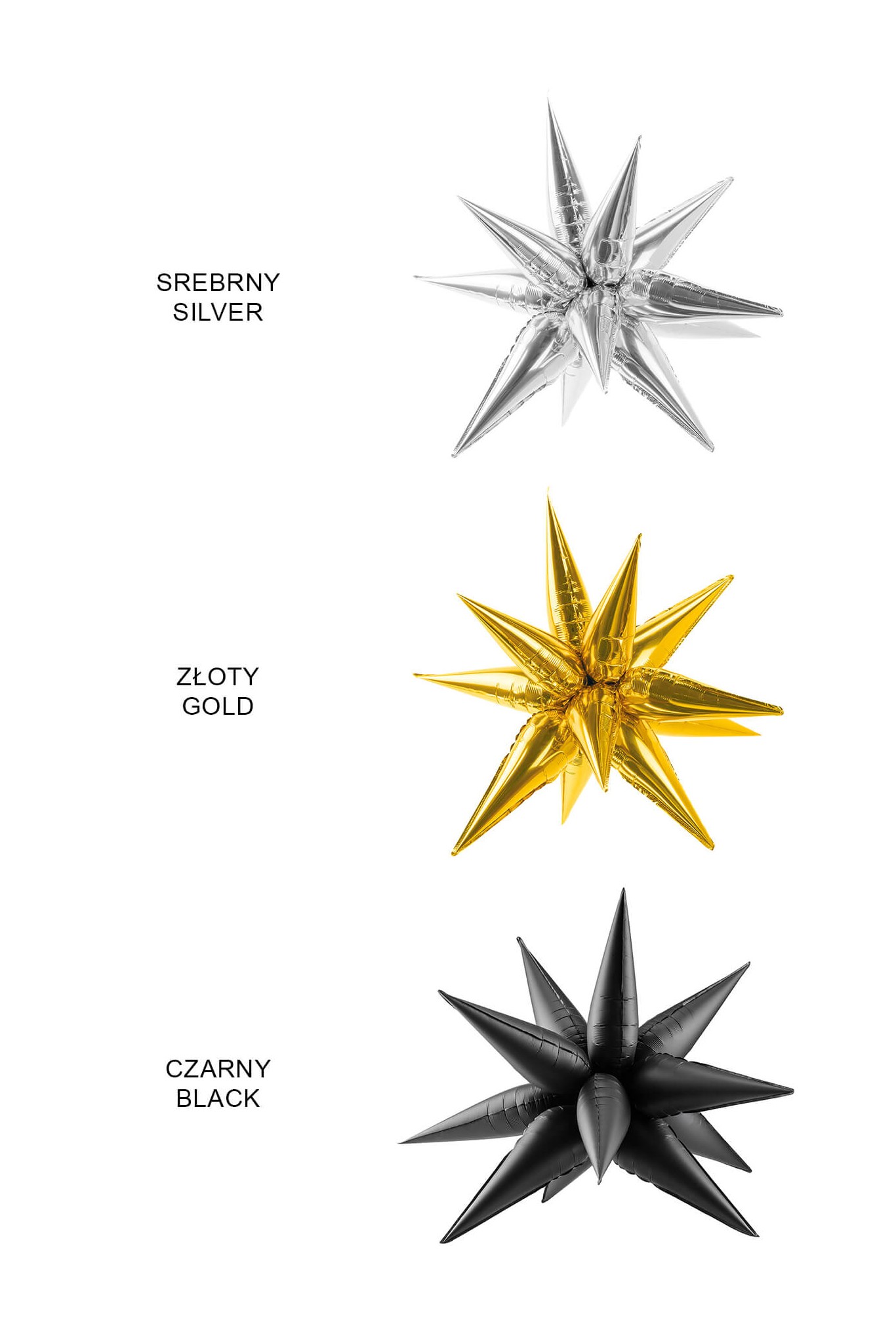 Star foil balloon 3D 70 cm