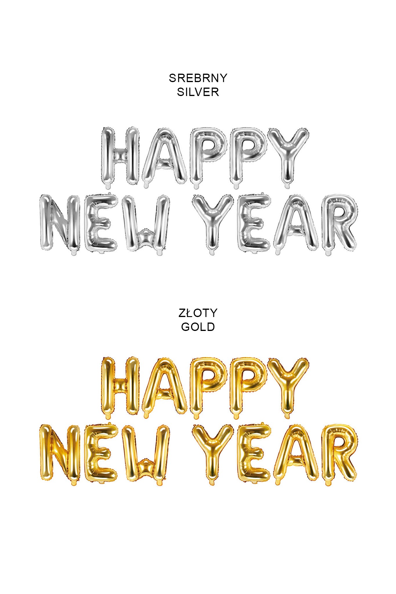 Balon foliowy metalizowany Happy New Year