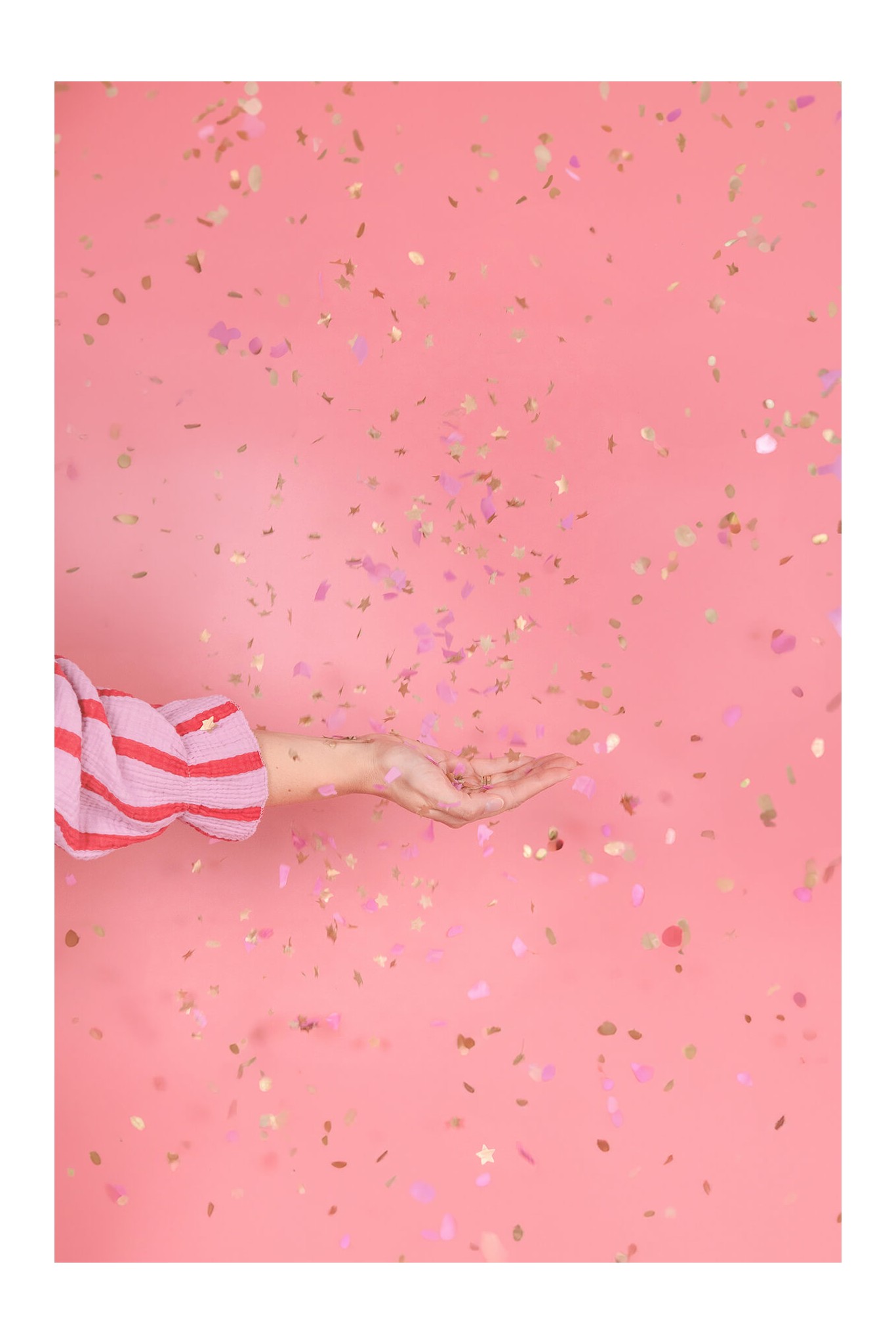 Konfettikanone mit Sternen und Konfetti in Katzenform, 20 cm