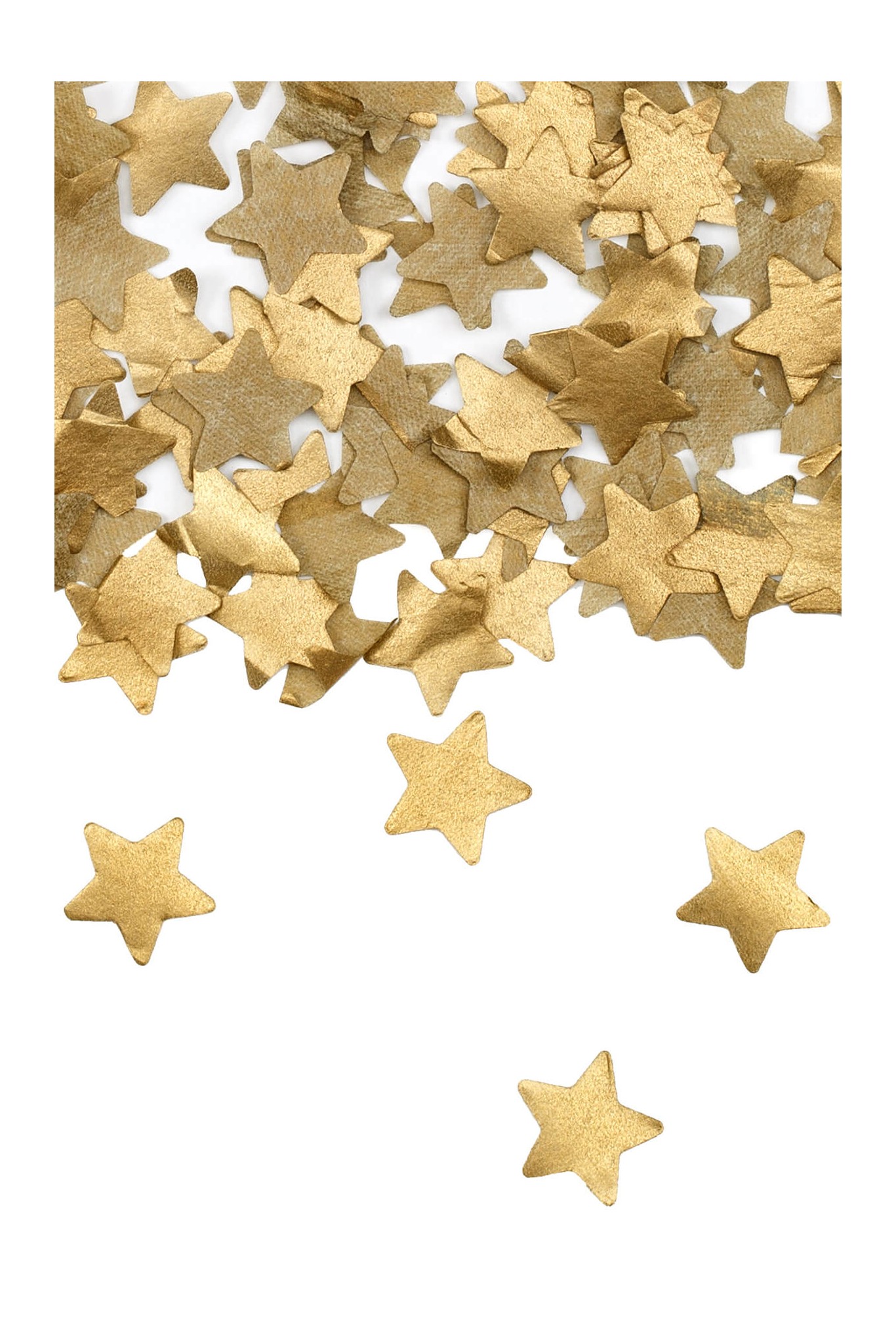 Confetti cannon with golden stars, 20 cm