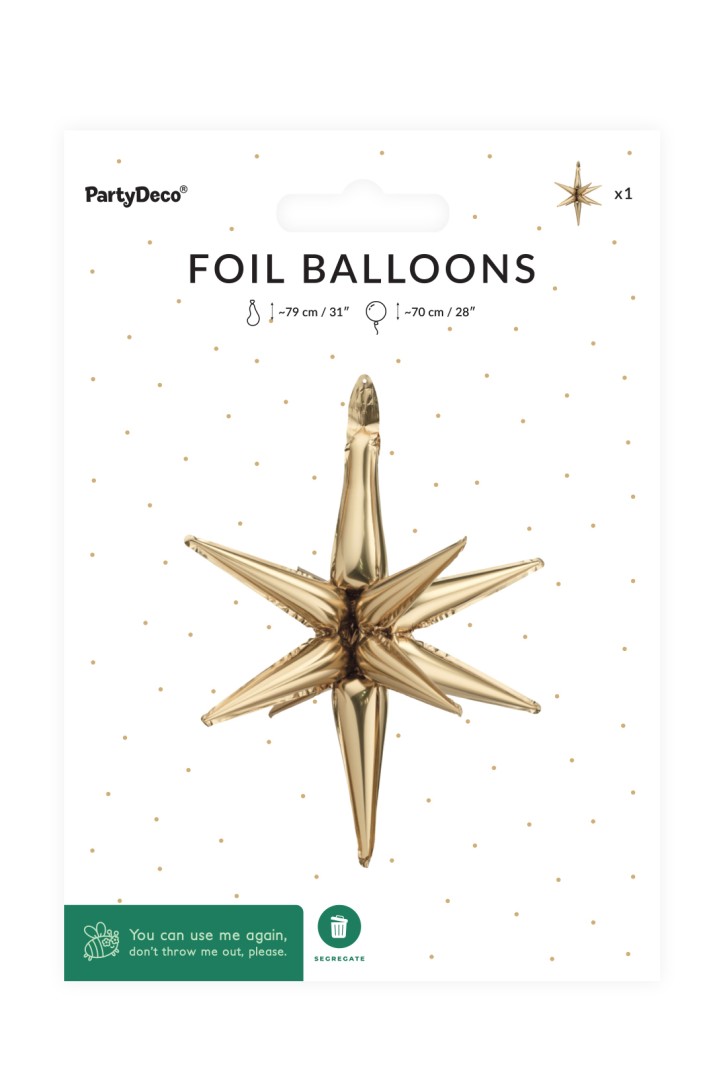 Metallic foil balloon Star 3D FB258T