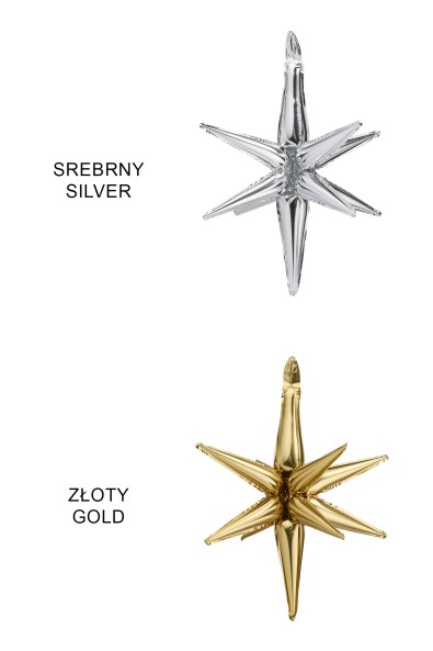 Metallic foil balloon Star 3D FB258T