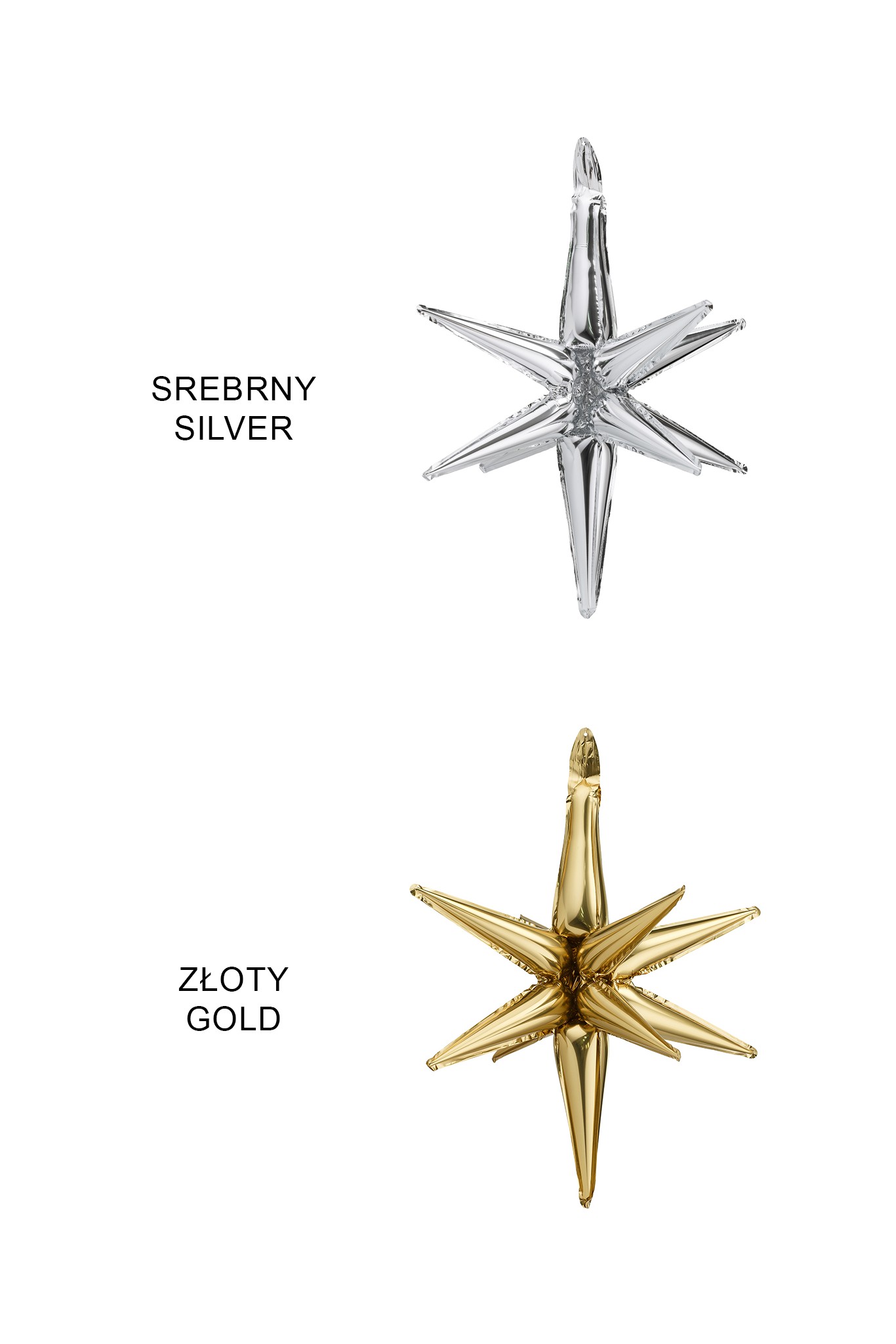 Metallic foil balloon Star 3D FB258T