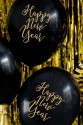 Balloons 30 cm Happy New Year Pastel Black