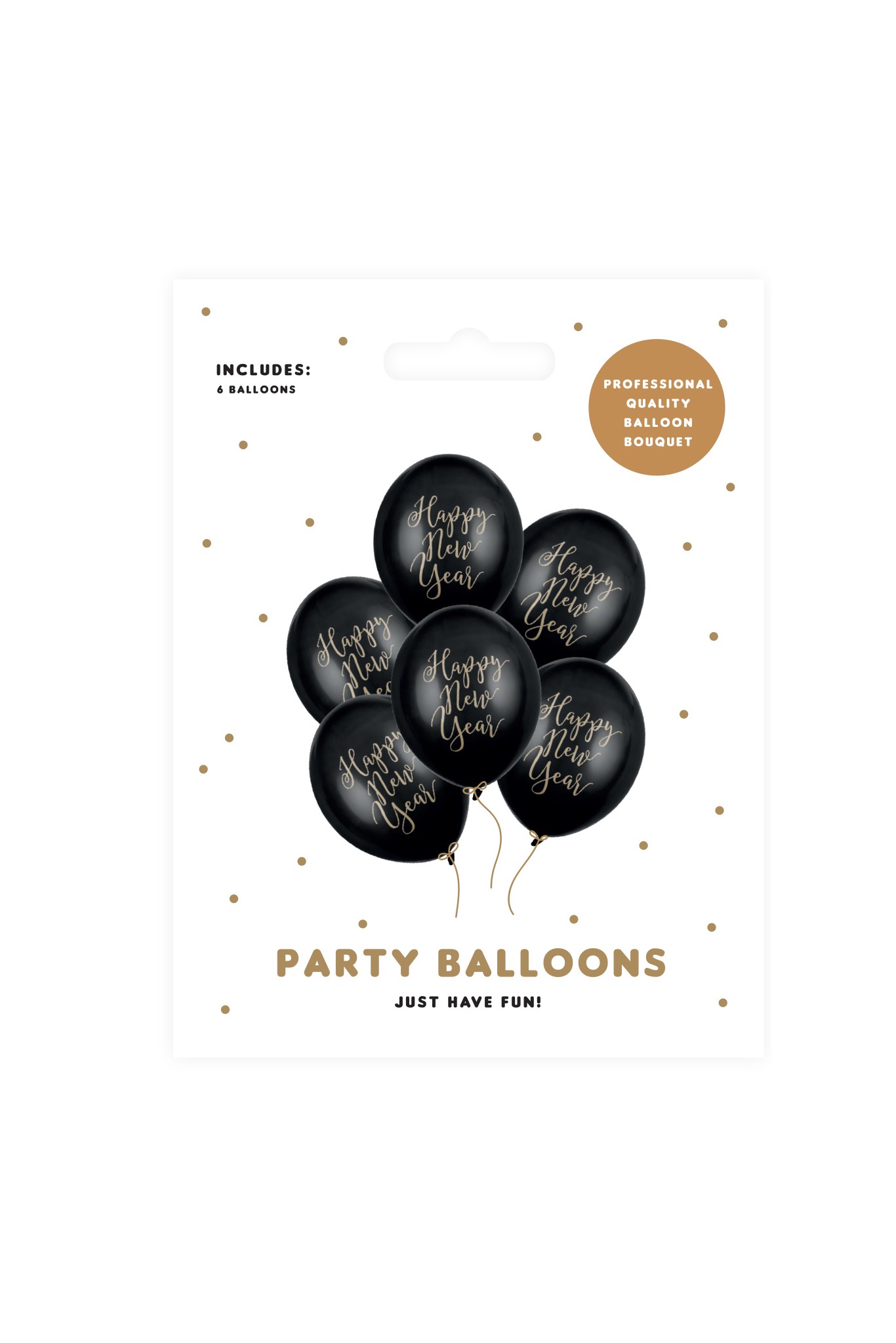 Balloons 30 cm Happy New Year Pastel Black