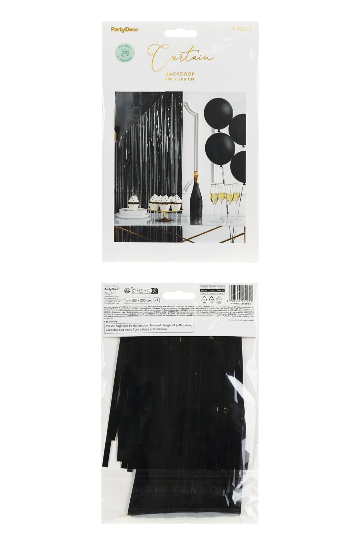 Metallic party curtain 100x200cm