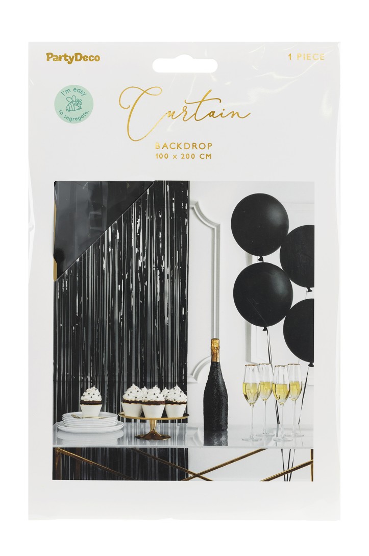 Metallic party curtain 100x200cm