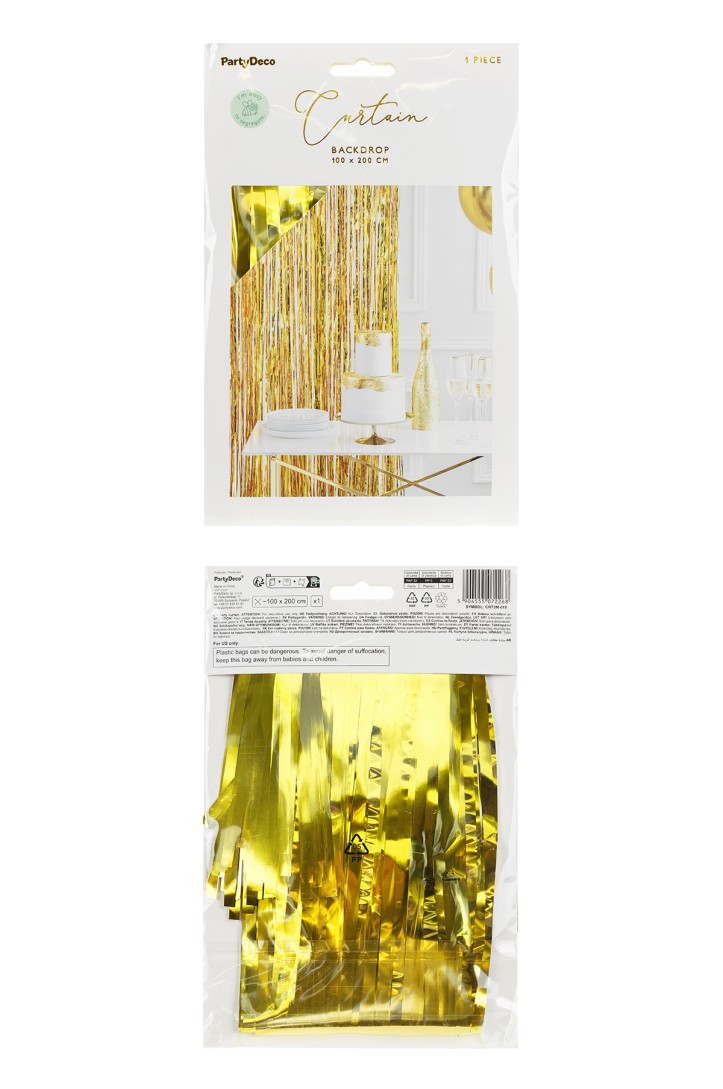 Metallisierte Partyvorhang 100x200cm