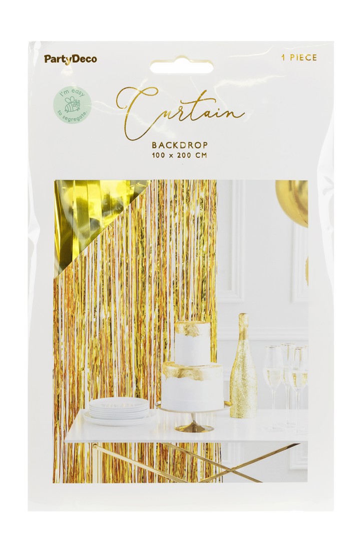 Metallic party curtain 100x200cm