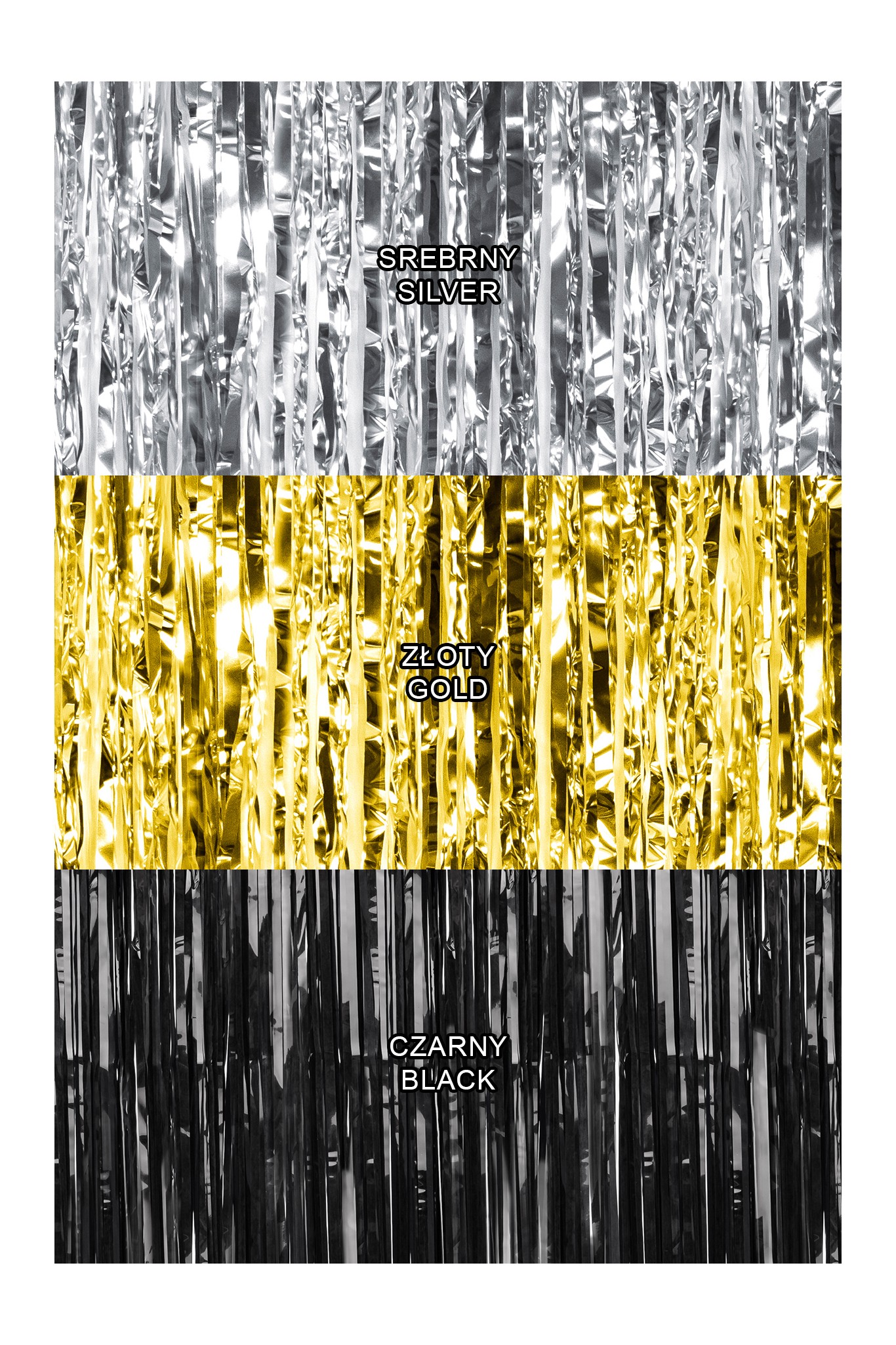 Metallic party curtain 100x200cm