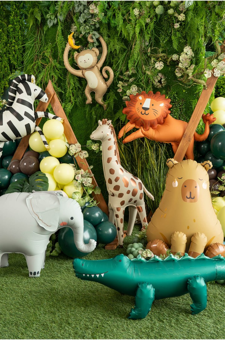Standing crocodile foil balloon