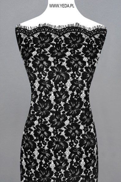 EVENING FRENCH LACE FL405 BLACK