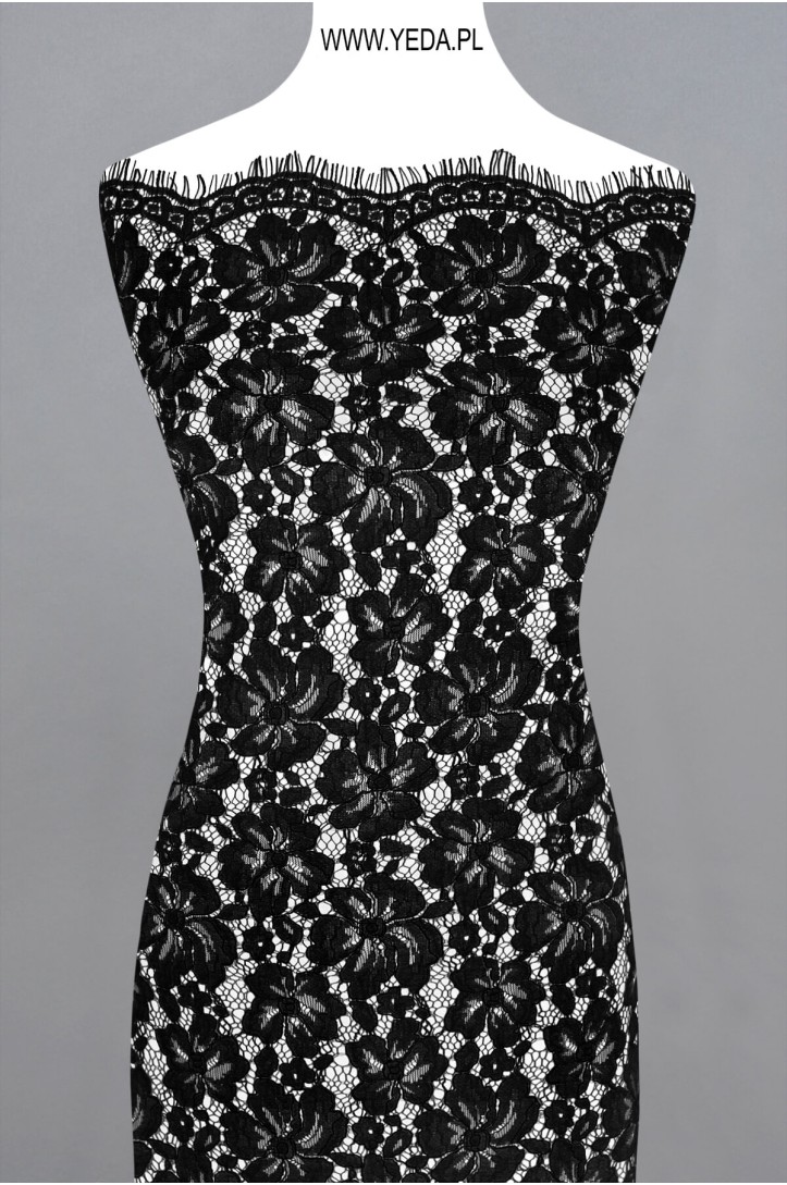 EVENING FRENCH LACE FL405 BLACK