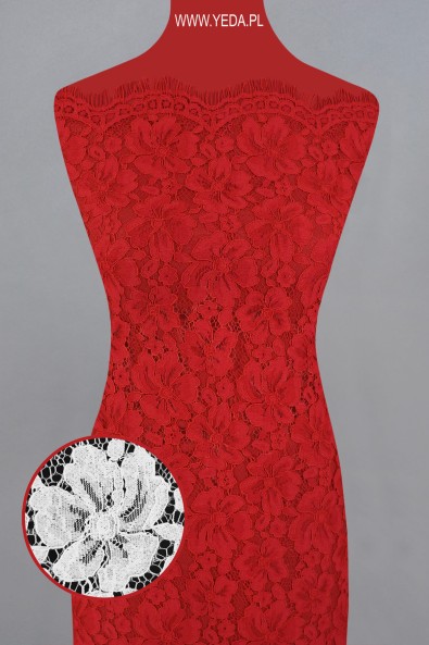 EVENING FRENCH LACE FL405 RED