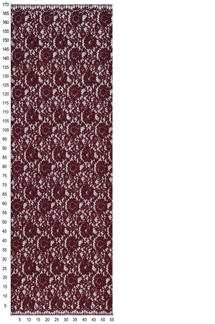 KORONKA FRANCUSKA MJ074 BORDO