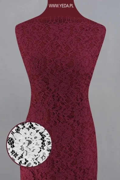 KORONKA FRANCUSKA MJ074 BORDO
