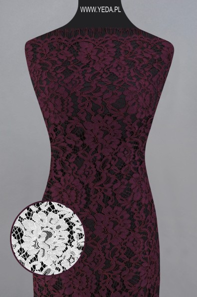 EVENING FRENCH LACE MJ074 PURPLE WINE