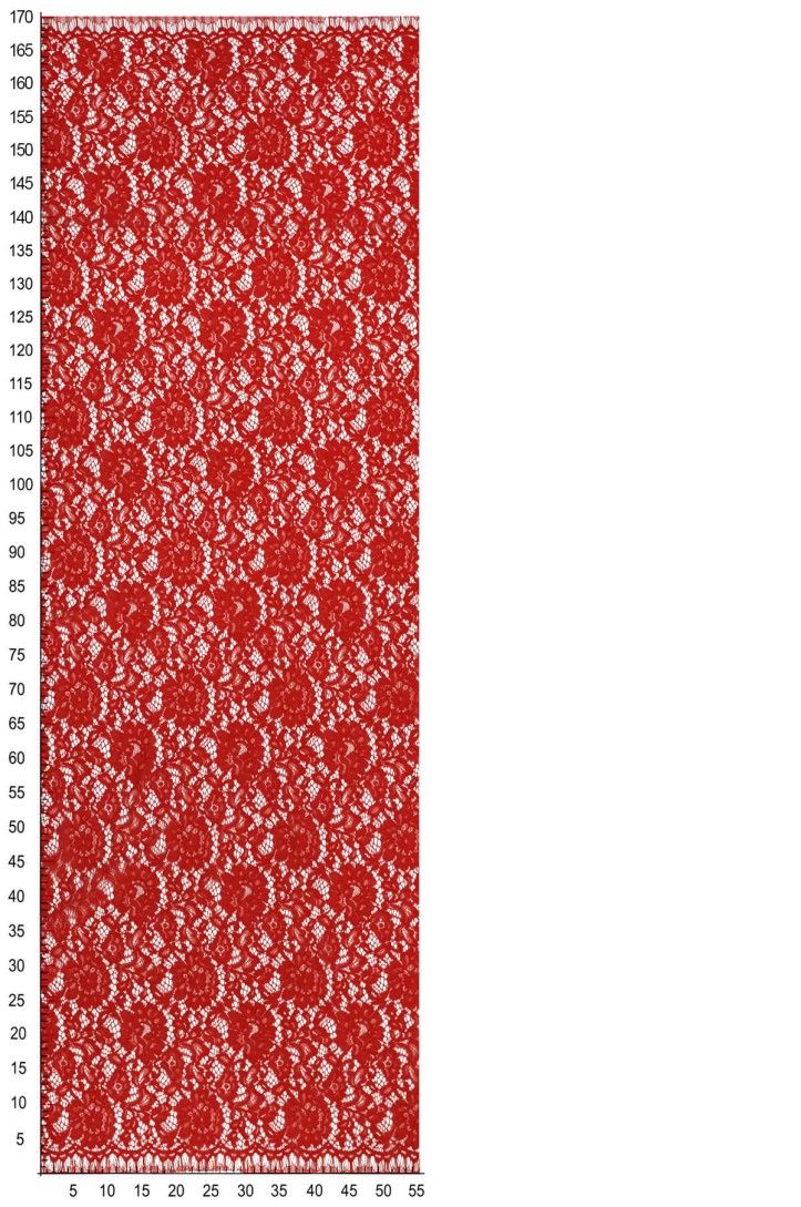 EVENING FRENCH LACE MJ074 RED