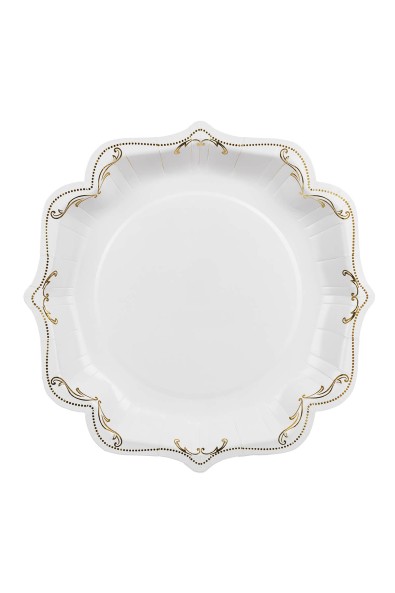Decorative paper plates with ornament