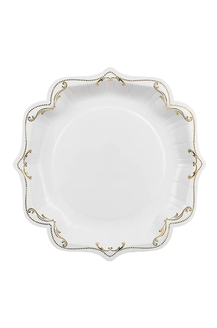 Decorative paper plates with ornament