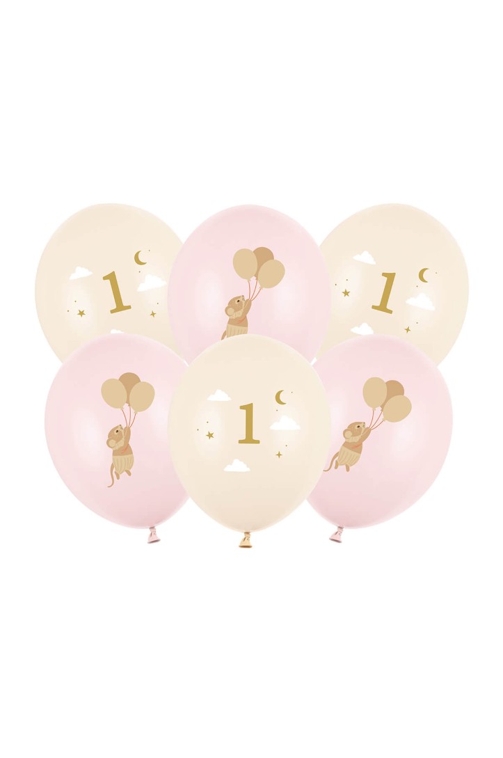 Strong balloons Mice with number 1