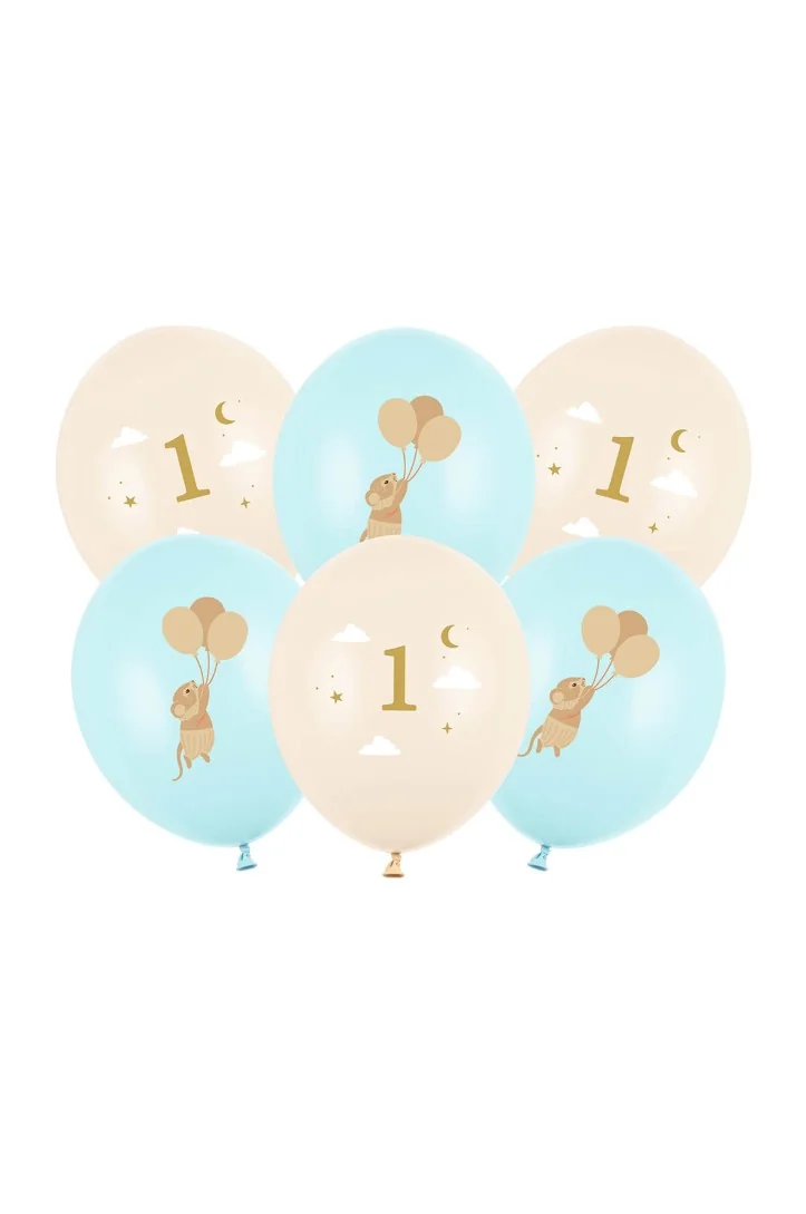 Balony 30 cm Myszki z cyferką 1