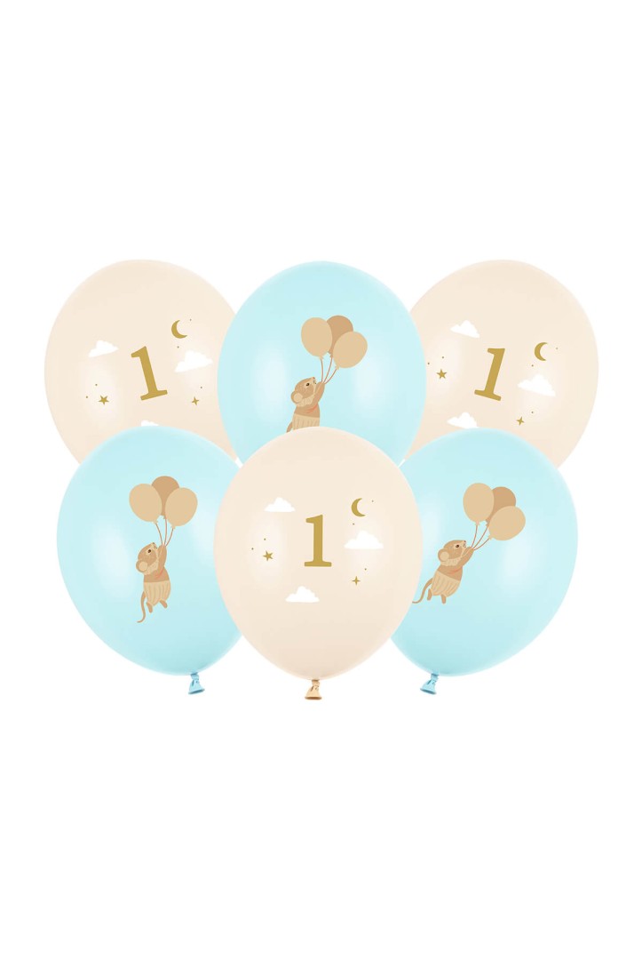 Luftballons Strong Mäuse mit Zahl 1