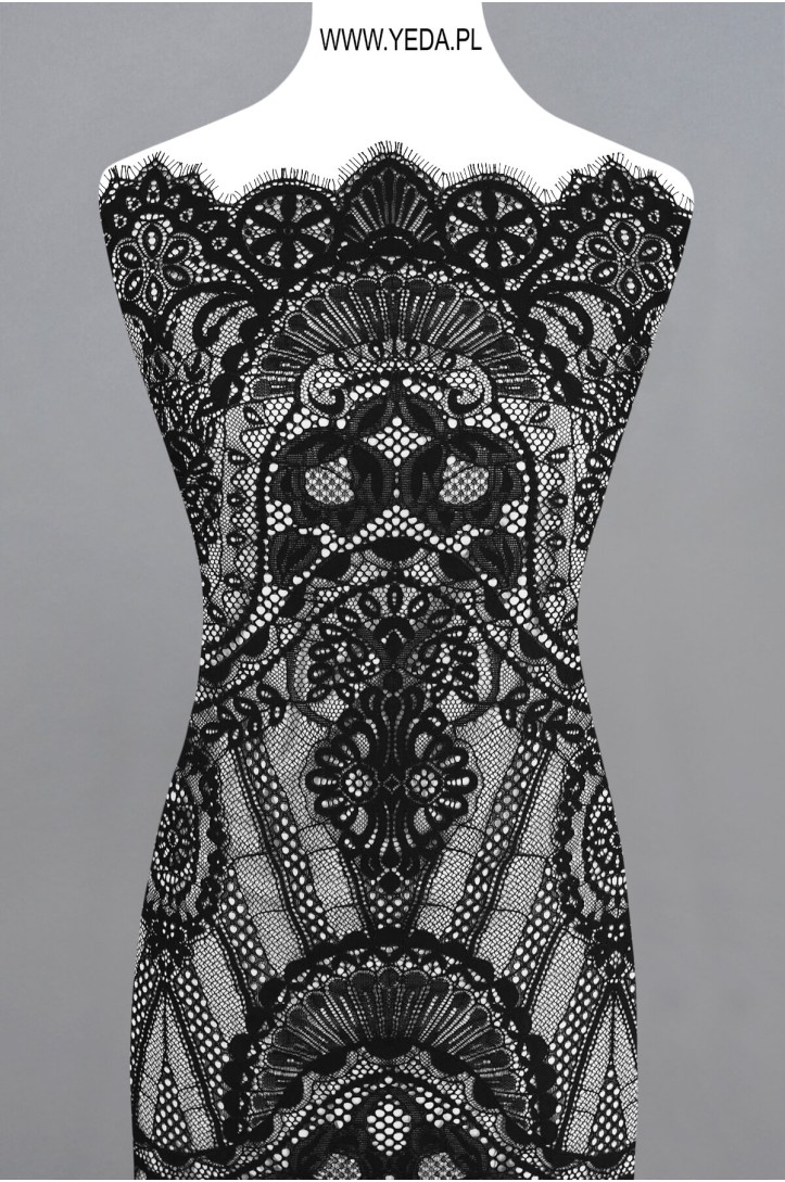 EVENING FRENCH LACE W32255 BLACK