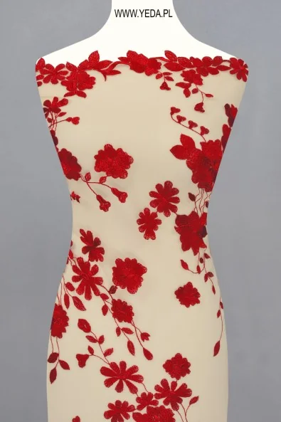 KORONKA WIECZOROWA 5639 SKIN CZERWONA