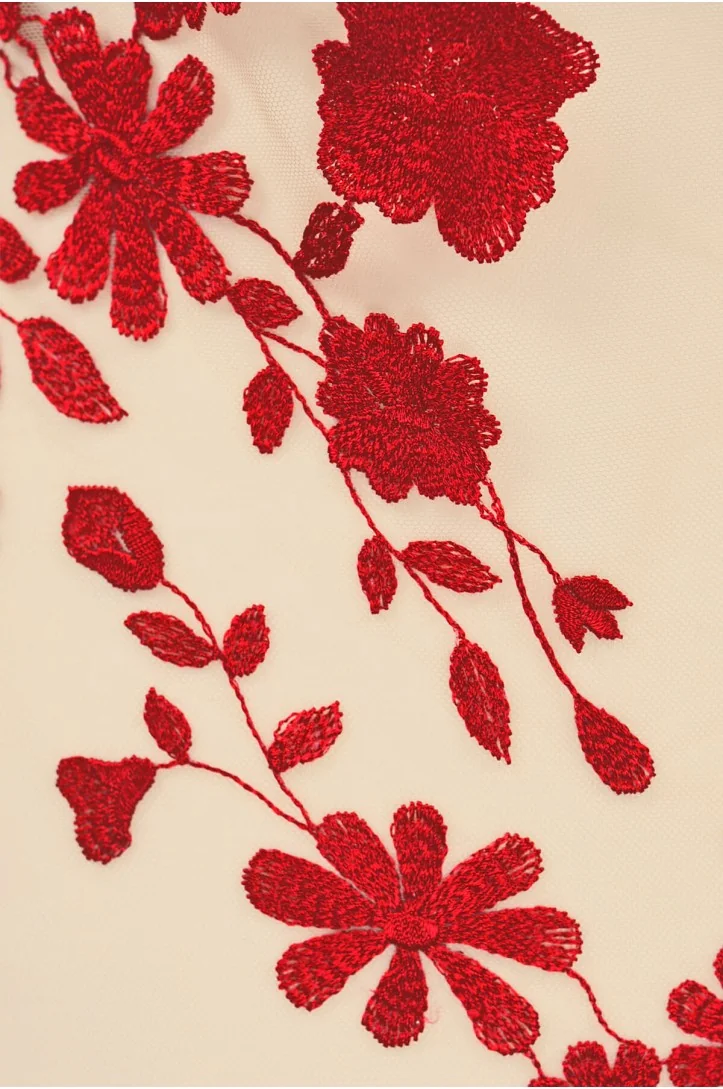 EVENING LACE 5639 SKIN RED