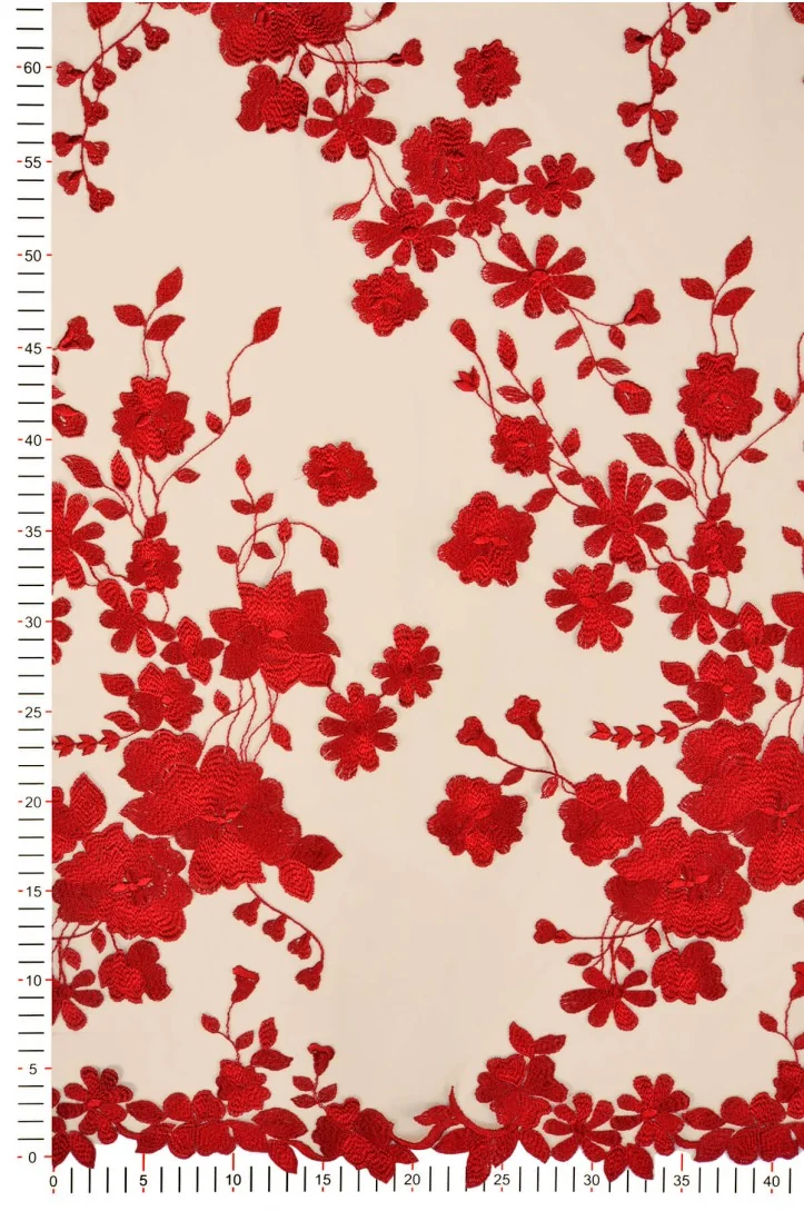 EVENING LACE 5639 SKIN RED