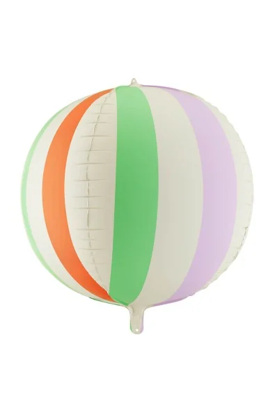 Foil balloon Striped Ball