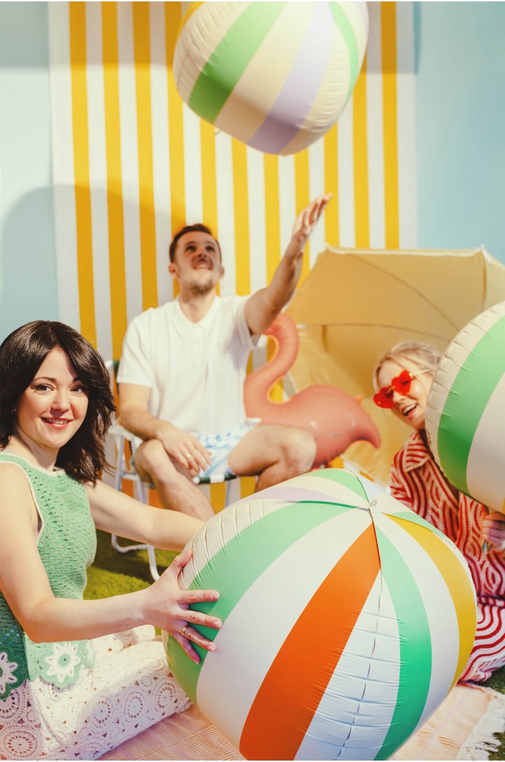 Folienballon Gestreifter Ball