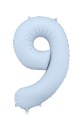 Foil Number Balloon – Misty Blue