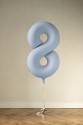 Foil Number Balloon – Misty Blue