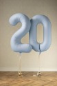 Foil Number Balloon – Misty Blue