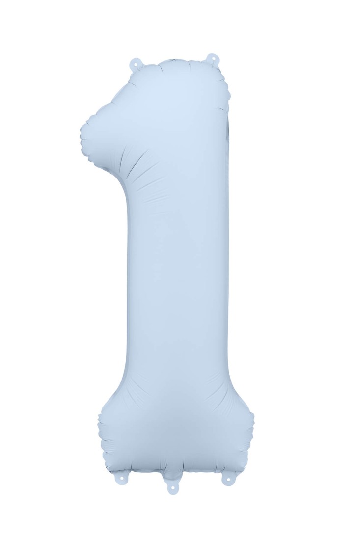 Foil Number Balloon – Misty Blue
