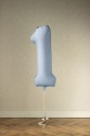 Foil Number Balloon – Misty Blue