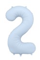 Foil Number Balloon – Misty Blue