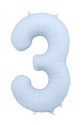 Foil Number Balloon – Misty Blue