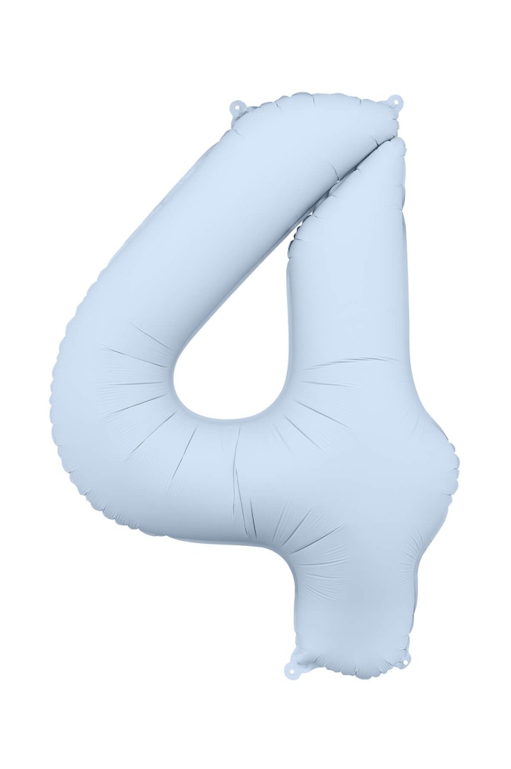 Folienballon Zahl – Nebelblau