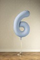 Foil Number Balloon – Misty Blue